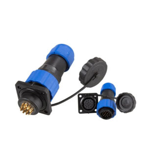 Latest Hot Selling IP68 Threaded Plastic Panel Mount SD20 Square 14 Pin 5A  Male Female Power Plug Circular Waterproof Connector
