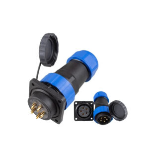 SD28 Square 5Pin 25A IP68 Panel Mount  Male Female Conector for Led  Outdoor Lighting Cable Electrical Wire Waterproof Connector