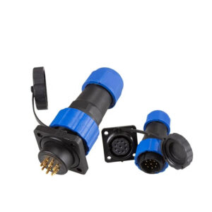 Latest Hot Selling IP68 Threaded Plastic Panel Mount SD20 Square 9 Pin 5A  Male Female Power Plug Circular Waterproof Connector