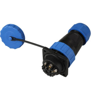 Solder-free Screw Connection IP68 TY28 Square 7Pin Panel Mount 25A Male Female Power Plug Circular Waterproof Connectors