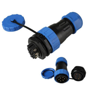 Solder-free Screw Connection IP68 TY28 Back Nut 6Pin Panel Mount 25A Male Female Power Plug Circular Waterproof Connectors