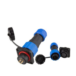 Outdoor Circular Industrial Panel Mount M16 SD16 Square 4pin 5A Male Female Plug Socket Cable Power IP68 Waterproof Connector