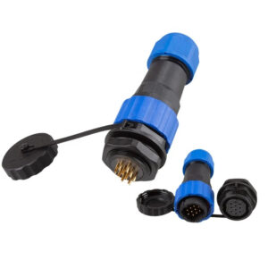 Panel Mount M20 SD20 Back Nut 5A Outdoor Circular Industrial Male Female Plug Socket Cable  Power 10 Pin Waterproof Connector
