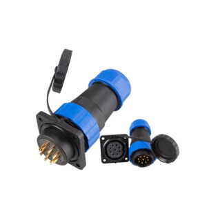 SD28 Square 9Pin 10A IP68 Panel Mount Male Female Conector for Led  Outdoor Lighting Cable Electrical Wire Waterproof Connector
