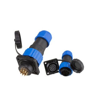 Latest Hot Selling IP68 SD20 Square 12 Pin 5A  Threaded Plastic Panel Mount Male Female Power Plug Circular Waterproof Connector