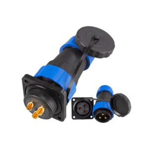 IP68 Panel Mount SD28 Square 3Pin 45A  Male Female Conector for Led  Outdoor Lighting Cable Electrical Wire Waterproof Connector