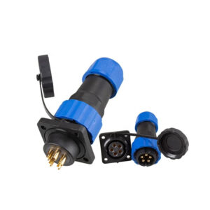 Latest Hot Selling IP68 Threaded Plastic Panel Mount SD20 Square 5 Pin 25A  Male Female Power Plug Circular Waterproof Connector