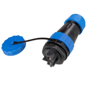 TY28 Back Nut 2 Pin No Soldering Screw Connection IP68  Panel Mount 45A  Male Female Power Plug Circular Waterproof Connector