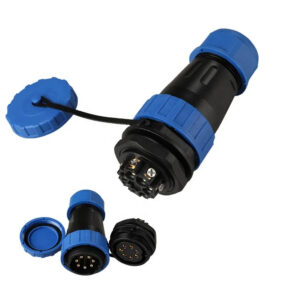Solder-free Screw Connection IP68 TY28 Back Nut 7 Pin Panel Mount 25A Male Female Power Plug Circular Waterproof Connectors