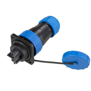 Solder-free Screw Connection IP68 TY28 Square 2 Pin Panel Mount 45A  Male Female Power Plug Circular Waterproof Connector