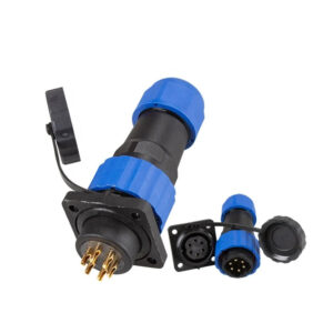 Latest Hot Selling IP68 Threaded Plastic Panel Mount SD20 Square 6 Pin 10A  Male Female Power Plug Circular Waterproof Connector