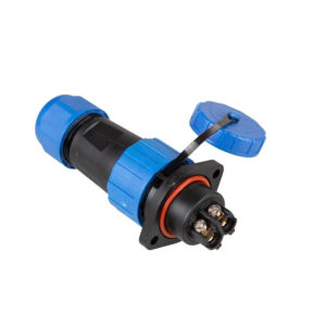 Solderless Screw Connection IP68  Panel Mount TY20 Flange 2 Pin 25A  Male Female Power Plug Circular Waterproof Connector