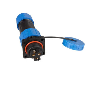 Solder-free Screw Connection IP68 Square 3 Pin Panel Mount 25A  Male Female Power Plug Circular Waterproof Connectors