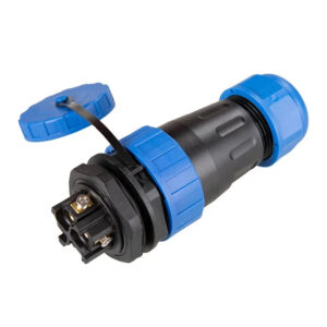 TY28 Back Nut 4 Pin No Soldering Screw Connection IP68  Panel Mount 45A  Male Female Power Plug Circular Waterproof Connector