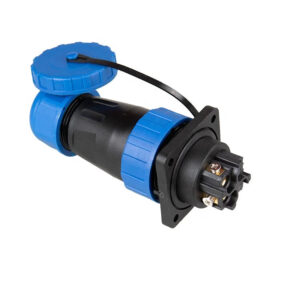 Solder-free Screw Connection IP68 TY28 Square 4 Pin Panel Mount45A  Male Female Power Plug Circular Waterproof Connector