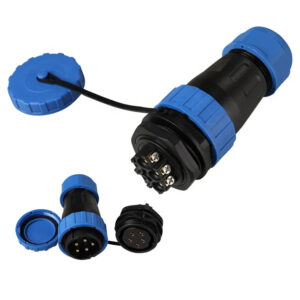 Solder-free Screw Connection IP68 TY28 Back Nut 5Pin Panel Mount 25A Male Female Power Plug Circular Waterproof Connectors