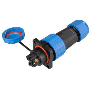 Solder-free Screw Connection 4Pin TY20 Square IP68  Panel Mount 25A  Male Female Power Plug Circular Waterproof Connector