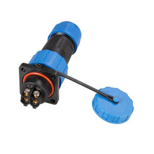 Solder-free Screw Connection 2 Pin TY20 Square IP68  Panel Mount 25A  Male Female Power Plug Circular Waterproof Connector