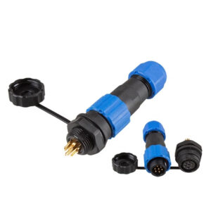High Quality Threaded Plastic Panel Mount M13 SD13 Back Nut 7Pin 5A Male Female Round Plug Socket  Wire Waterproof Connector